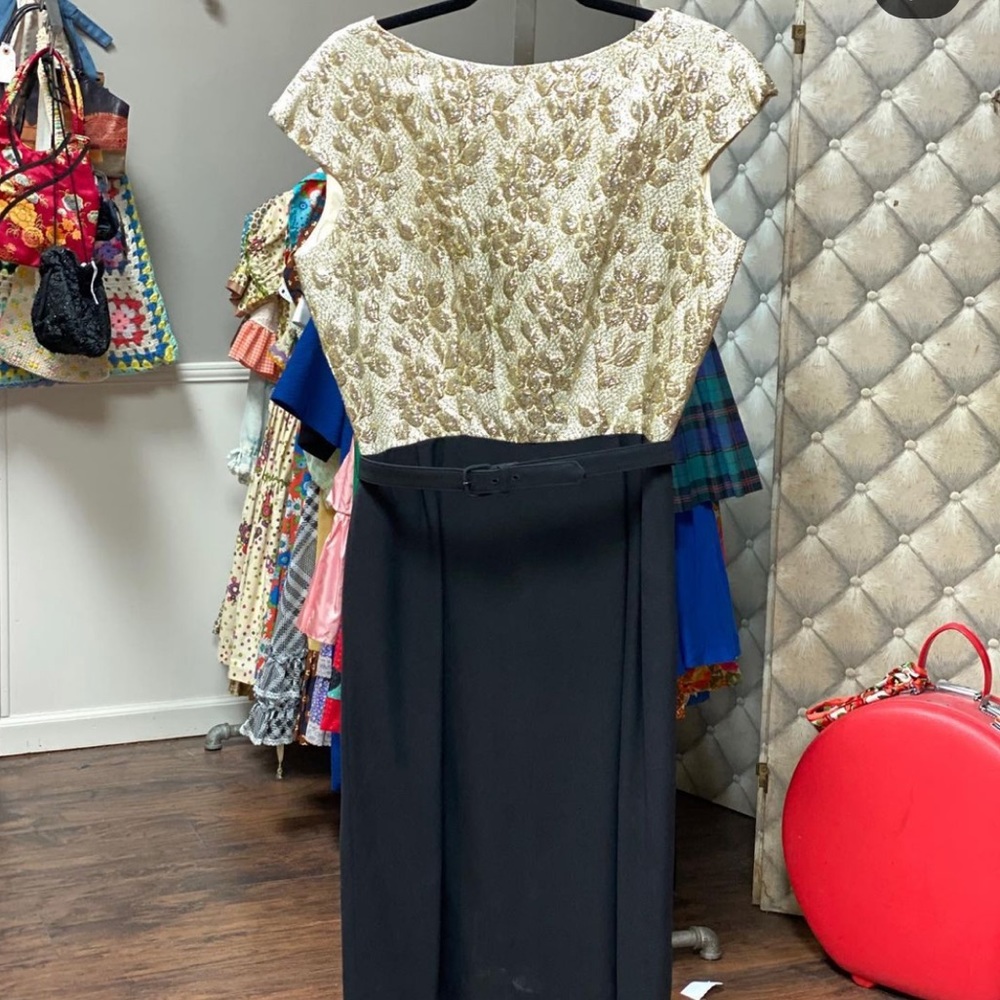 1960’s Henry Lee gold brocade dress
